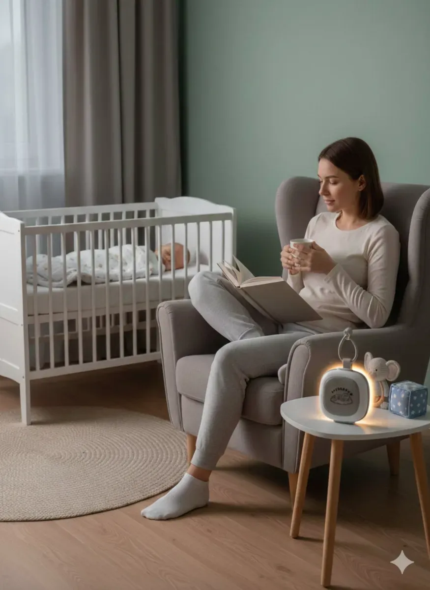Mama čita dok beba mirno spava